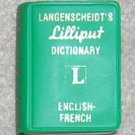 Langenscheidt's Lilliput Dictionary English /  French - Little Book