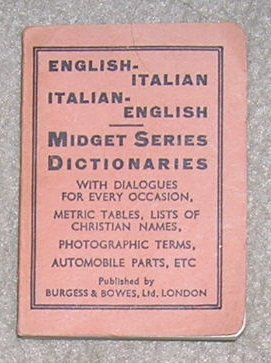Midget English / Italian Dictionary - Little Book