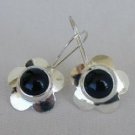 Black flowers earrings
