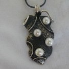 Silver-pearls pendant