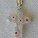 Morano cross-WHITE RED FLOWERS