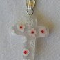 Morano cross-WHITE RED FLOWERS