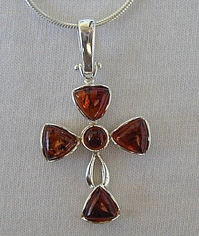Amber croos -flower shape