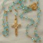 Aqua golden Rosary