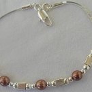 Brown pearls with silver bracelet Brown pearls with silver bracelet