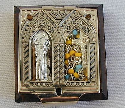 Mini ivory rosary box