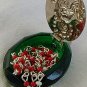 Mini rosary box-olive green