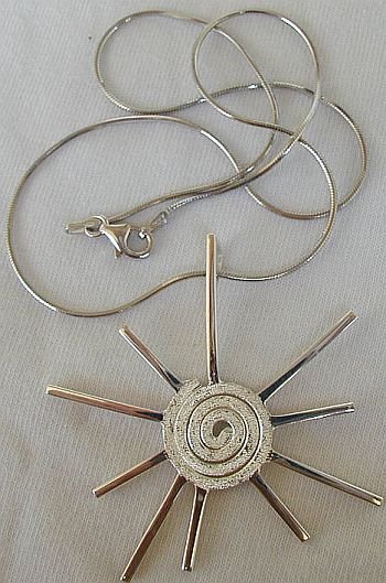 Silver sun pendant