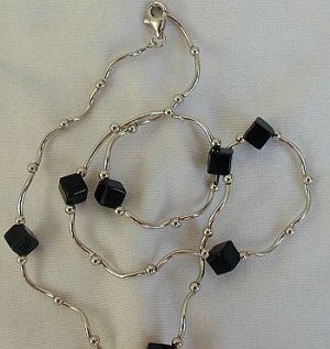 Black cubes  necklace
