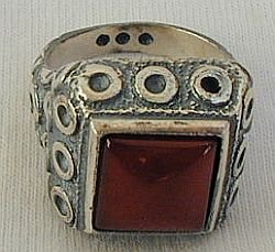 A beautiful dark red ring