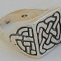 Silver lines man ring