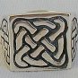 Silver lines man ring