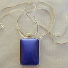 Blue cat eye pendant