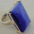 Blue cat eye ring