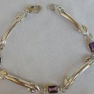 Purple silver bracelet