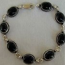Silver-Onyx bracelet