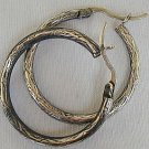 Engraved hoops earrings