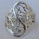 Jungle silver ring