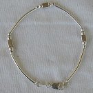Cubes&strips silver bracelet