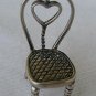 Heart chair silver miniature