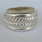 Rope silver ring