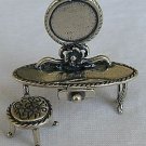 Dressing table silver miniature