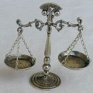 Scales of justice silver miniature