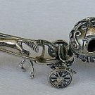 Cinderella carriage silver miniature