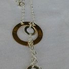 Golden and silver rounds necklace