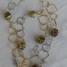 Golden and silver rings necklace