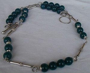 Maskit green  necklace