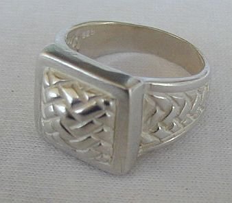 Cubic silver ring-unisex
