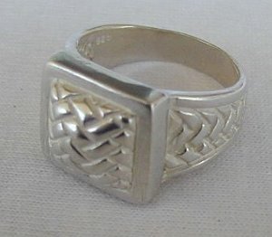 Cubic silver ring-unisex
