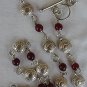 Red and silver coins necklace