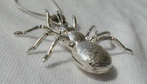 Spider silver pendant