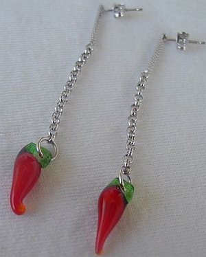 Red pepper earrings
