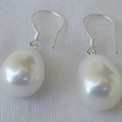White egg pearls earrings