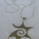 smiling  sun silver pendant