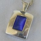 Mini blue cat eye pendant