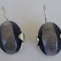 Gray cat eye earrings