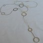 Empty rounds silver necklace