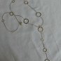 Empty rounds silver necklace