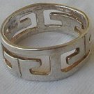 silver geometric ring