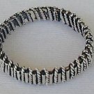 Men silver strips ring