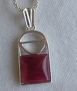 Mini red window pendant