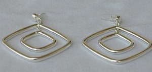 double squares earrings