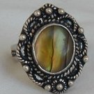 Colored silver ring
