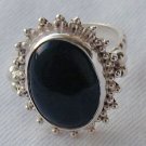 Maskit silver oynx ring-X Maskit silver oynx ring-X