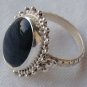 Maskit silver oynx ring-X