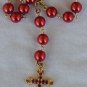 mini red rosary